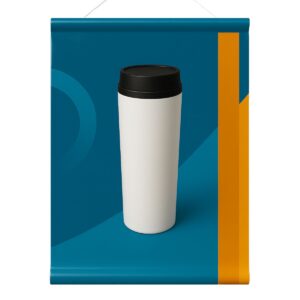 Banner Personalizado C/ Acabamento em Madeirinha e Corda